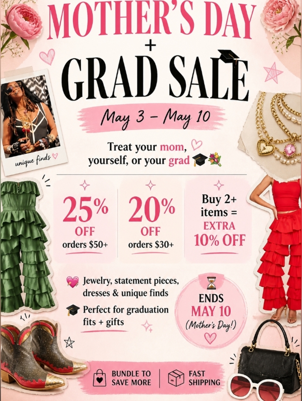 MOTHER’S DAY + GRAD SALE 🌸May 3 – May 10